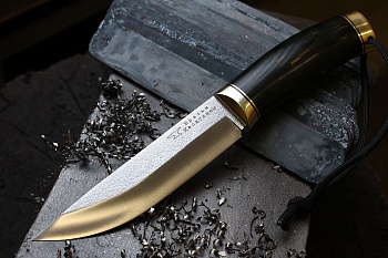 Нож "Тайман" кованая х12мф, карельская береза.